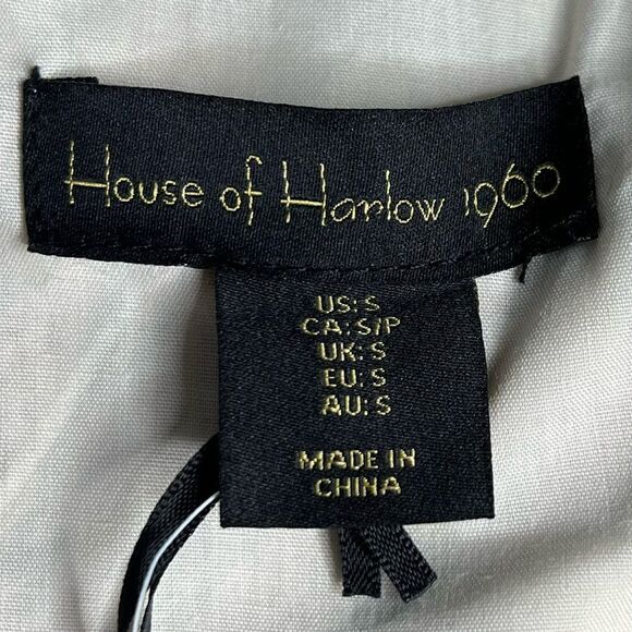 House of Harlow 1960 Linen Blend Tiered Dress, Tropical Leaf Print. Small. NWT! - Picture 12 of 16